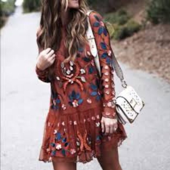 Free People “Hearts Are Wild” Mini Dress (NWOT) - Picture 10 of 13